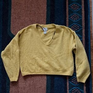 H&M Mustard V-Neck Sweater
